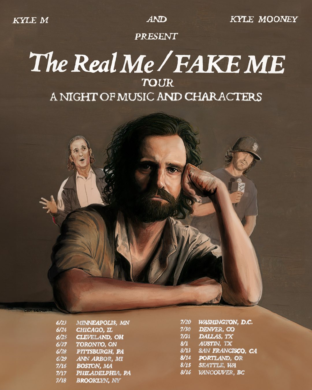 Kyle Mooney The Real Me / Fake Me Tour Poster